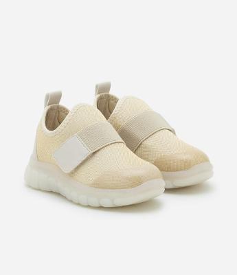 Tênis Infantil Calce Fácil com Glitter e Sola LED - Tam 20 a 30