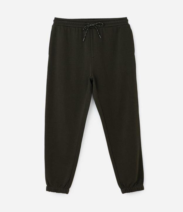 Calça Jogger em Moletom com Cós Elástico e Cordão - 1