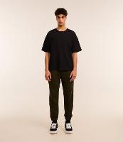 Calça Jogger em Moletom com Cós Elástico e Cordão - 2