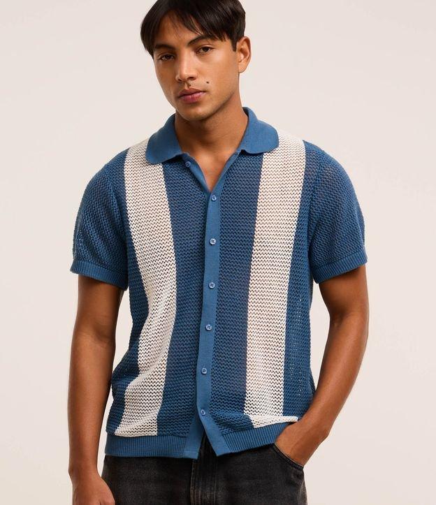 Camisa Comfort com Efeito em Tricô Listrada - 2