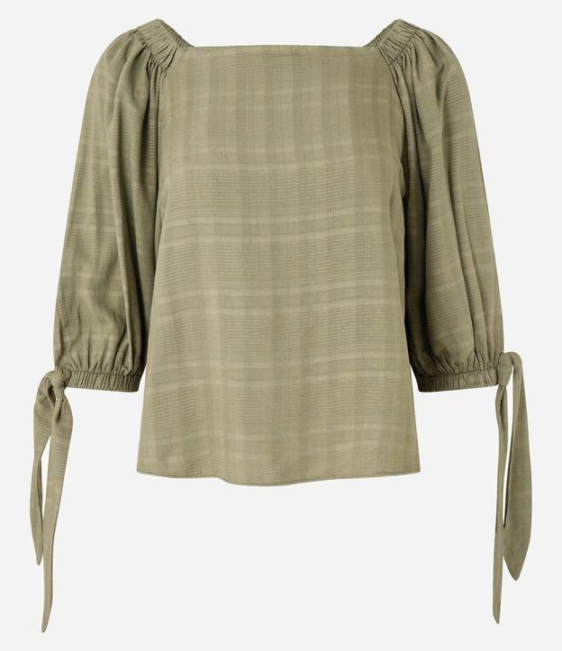 Blusa Texturizada em Viscose com Decote Quadrado - 2