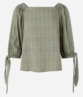 Blusa Texturizada em Viscose com Decote Quadrado - 1