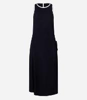 Saída de Praia Vestido Midi com Recorte Lateral e Viés Contrastante - 1