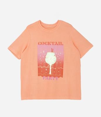 Blusa Estonada Estampada Cocktail em Paetê Curve & Plus Size