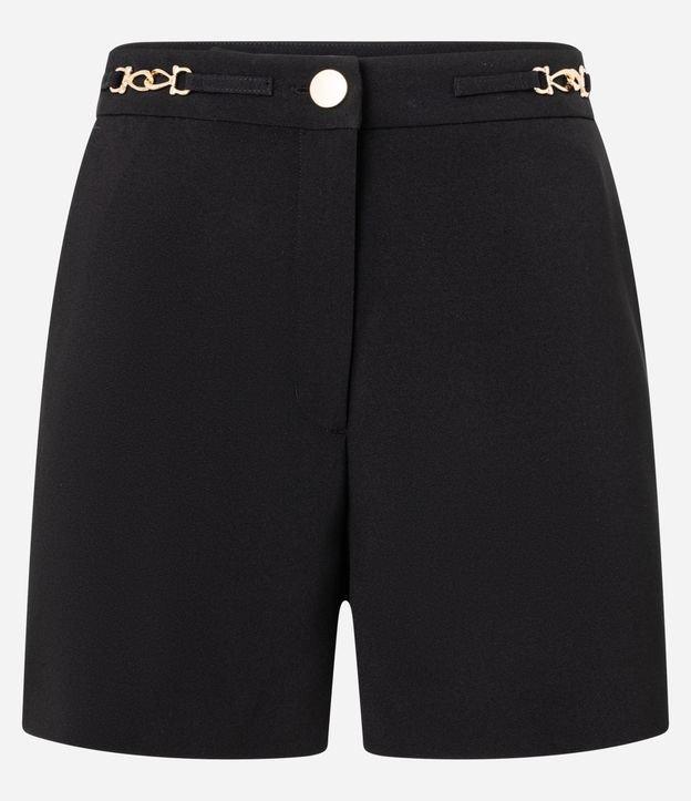 Short Alfaiatado Cintura Alta com Corrente na Cintura - 1