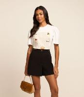 Short Alfaiatado Cintura Alta com Corrente na Cintura - 2