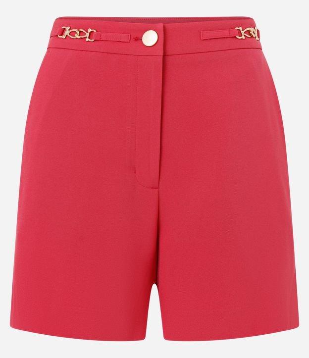 Short Alfaiatado Cintura Alta com Corrente na Cintura - 1