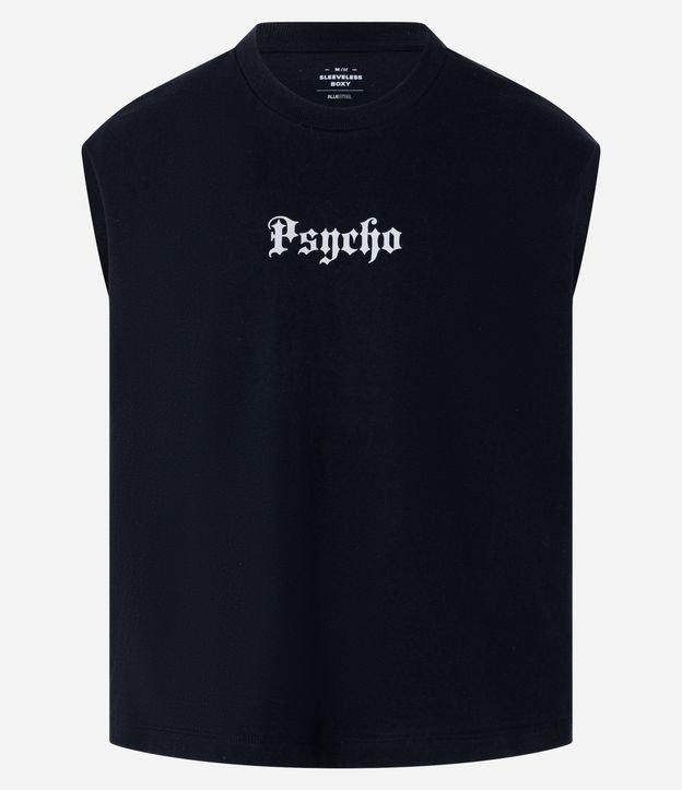 Regata Boxy em Malhão com Estampa Psycho - 1