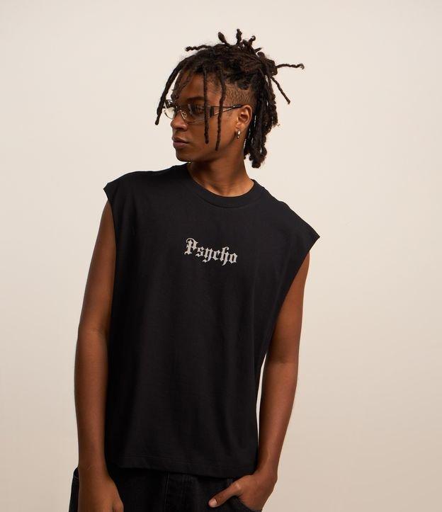 Regata Boxy em Malhão com Estampa Psycho - 2