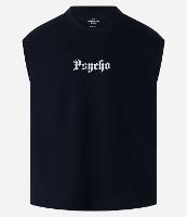 Regata Boxy em Malhão com Estampa Psycho - 1