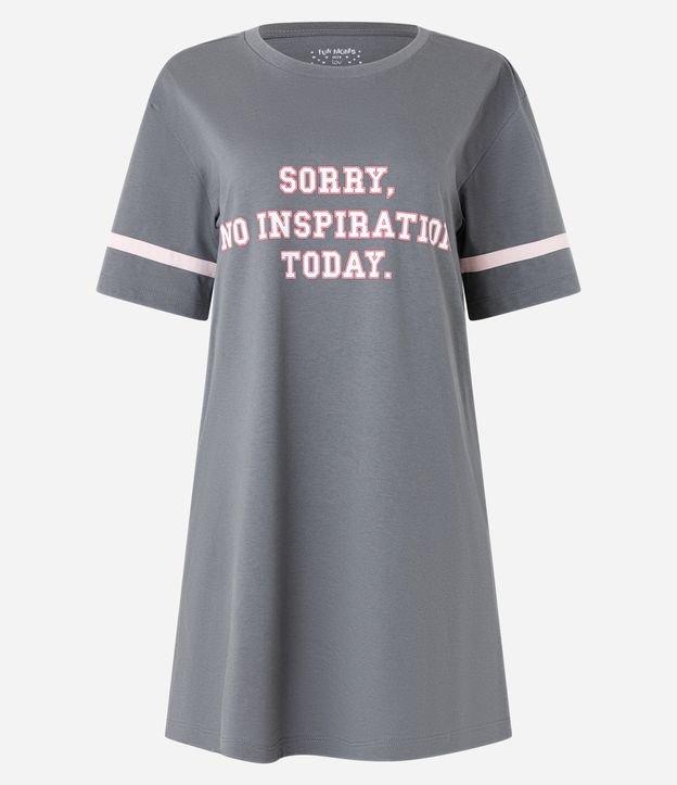 Camisola em Algodão com Estampa Lettering Sorry No Inspiration Today - 1