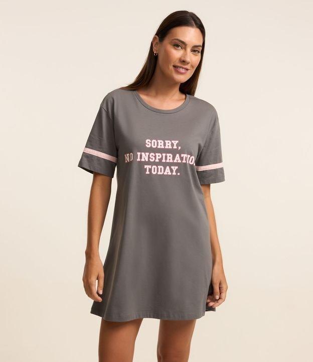 Camisola em Algodão com Estampa Lettering Sorry No Inspiration Today - 2