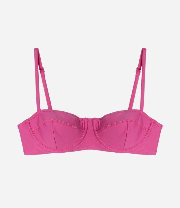 Biquíni Top Meia Taça em Microfibra com Detalhes em Costura - 1