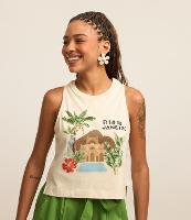 Blusa Regata Baby Tee com Estampa Rio de Janeiro - 1