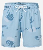 Bermuda Com Cós Elástico e Estampa de Folhagens - 1