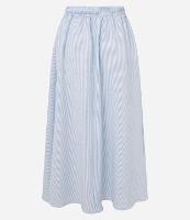 Saia Longa com Estampa Listrada e Strass Aplicados - 1