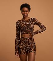 Bermuda Esportiva Crossfiteira em Microfibra com Estampa Animal Print - 1