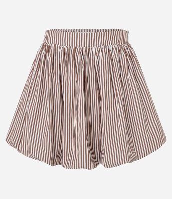 Saia Balonê em Tricoline Listrada