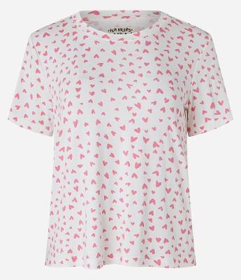 Blusa de Pijama com Estampa de Corações