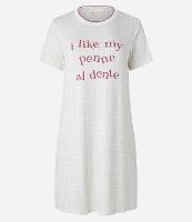 Camisola Curta com Lettering e Estampa Quadriculada - 1