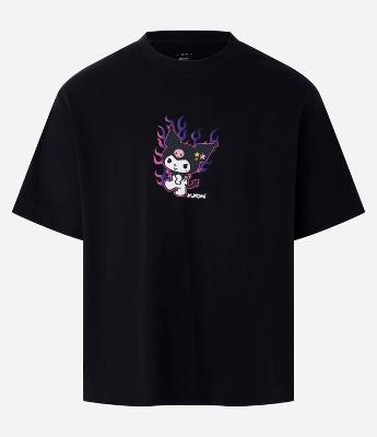 Camiseta Boxy em Malhão com Estampa Kuromi