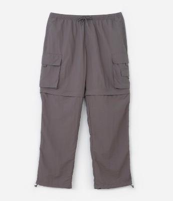 Calça Paper Touch Vira Bermuda com Puxador na Barra