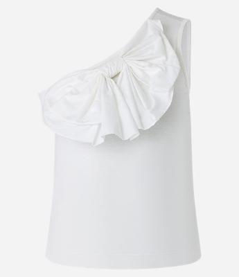 Blusa Ombro Só em Ribana com Laço no Decote