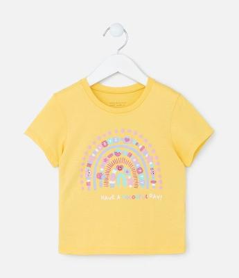 Blusa Infantil com Estampa Arco-Íris - Tam 1 a 6 Anos