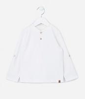 Camiseta Infantil Texturizada com Botões na Gola - Tam 1 a 5 Anos - 1