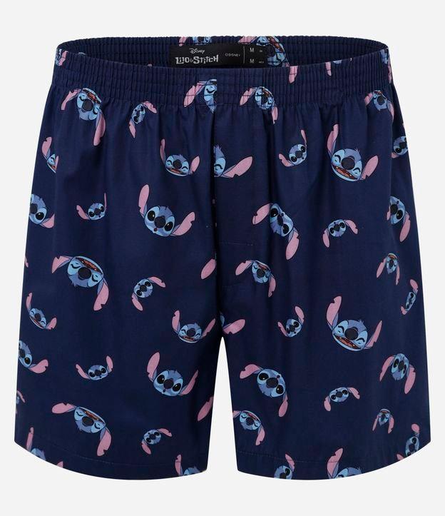 Cueca Samba Canção em Tricoline com Estampa do Stitch - 1