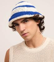 Chapéu Bucket Listrado em Tricô com Efeito Crochê - 2