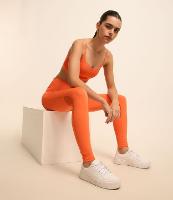 Calça Legging Esportiva com Recorte em tule - 1