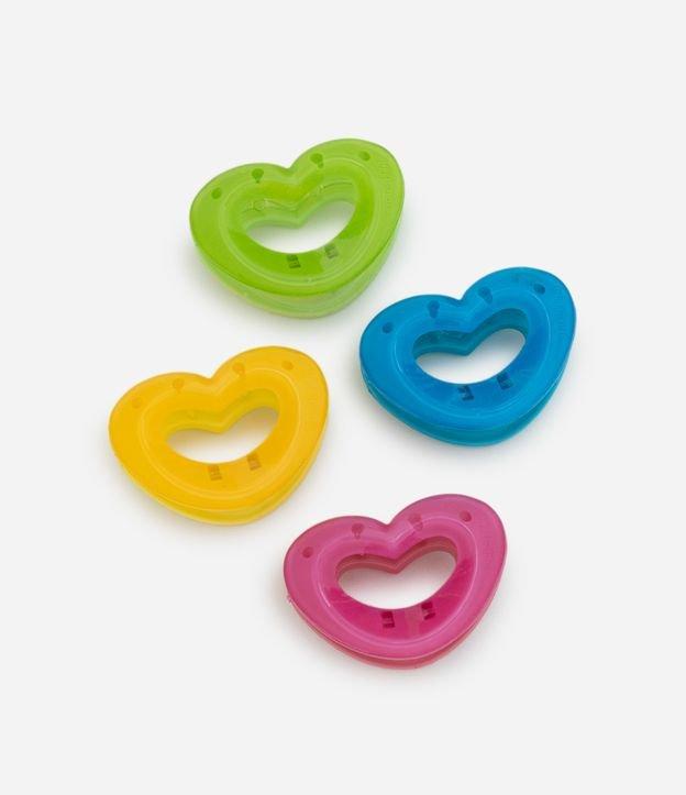 Kit 04 Piranhas de Cabelo Infantil em Formato Coração - Tam U - 1