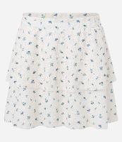 Saia Curta em Laise com Camadas e Estampa Floral Liberty - 1