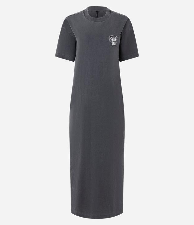 Vestido Midi em Algodão com Fenda Lateral - 1