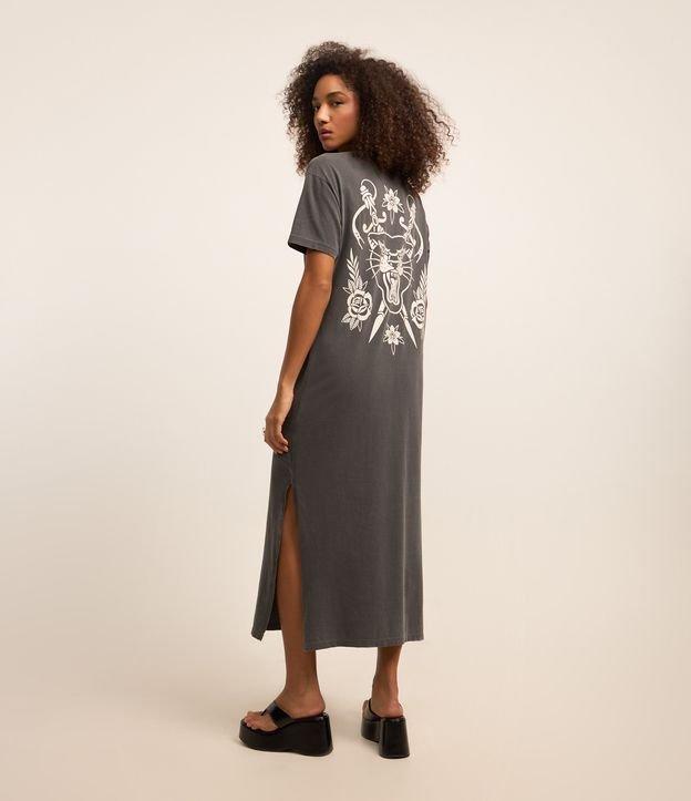 Vestido Midi em Algodão com Fenda Lateral - 2
