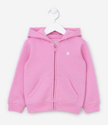 Jaqueta Infantil em Moletom Quentinho com Capuz - Tam 1 a 5 Anos