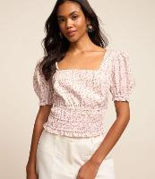 Blusa em Tricoline com Manga Bufante e Estampa Floral - 2