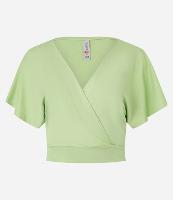 Blusa Curta em Crepe com Transpasse - 1