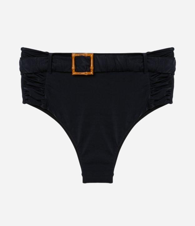 Biquini Calcinha Hot Pants em Microfibra com Detalhe de Aviamento de Bambu Lateral - 1
