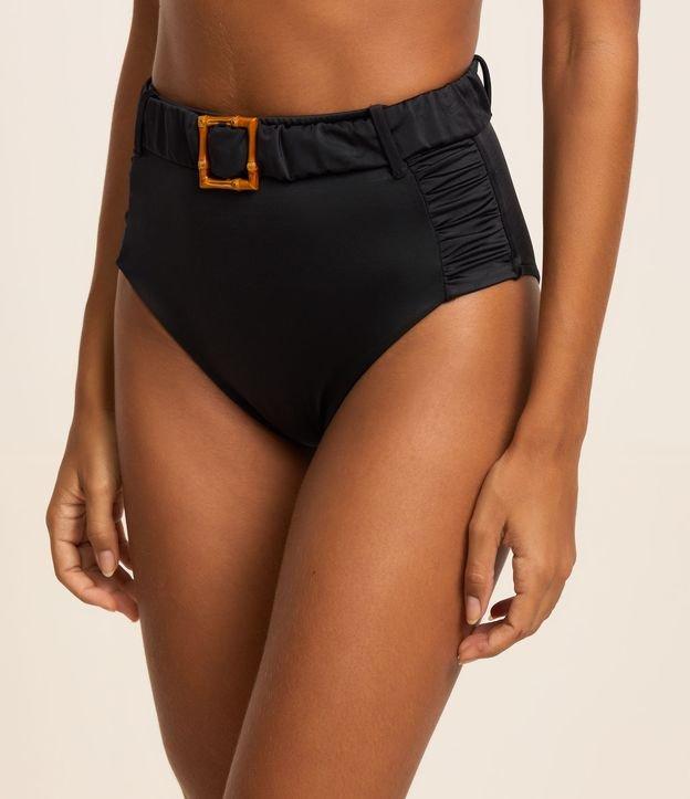 Biquini Calcinha Hot Pants em Microfibra com Detalhe de Aviamento de Bambu Lateral - 2