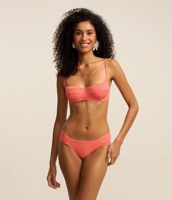 Biquíni Calcinha Bottom com Lateral Drapeada Canelado