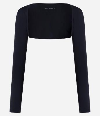 Casaco Bolero Esportivo em Microfibra com Mangas Longas