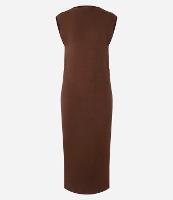 Vestido Midi Texturizado em Algodão com Fenda - 1