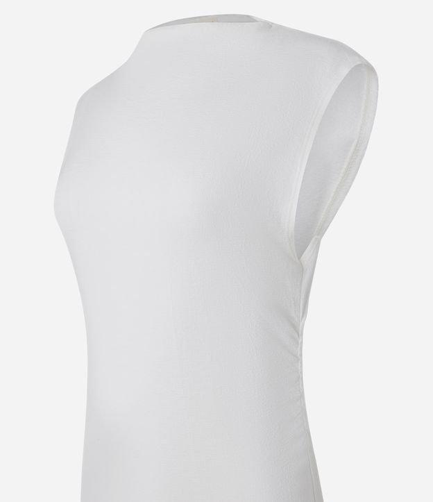 Vestido Midi Texturizado em Algodão com Fenda - 1