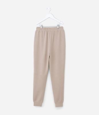 Calça Jogger Infantil em Modal com Recortes - Tam 5 a 14 Anos