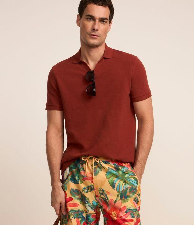 Camisa Polo Comfort em Algodão com Textura Canelada - 1