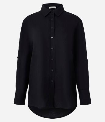 Camisa Viscolinho com Abotoamento Frontal