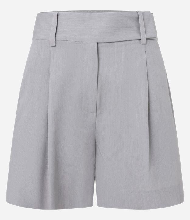 Bermuda Alfaiataria Liso com Pregas Frontais - 1