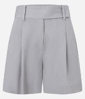 Bermuda Alfaiataria Liso com Pregas Frontais - 1